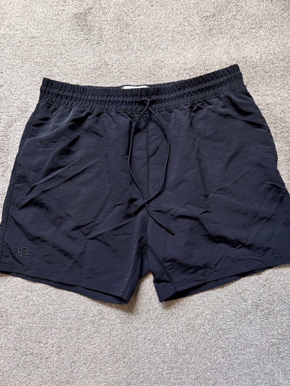 Mens Reigning Champ 5” Nylon Outdoor Shorts Size XL Black